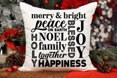 Merry and Bright | Christmas sign svg | Subway Tile Art Product Image 1