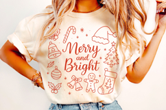 Merry And Bright Doodles PNG, Holiday PNG, Xmas PNG, Santa Product Image 2