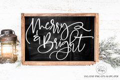 Merry &amp; Bright SVG | Christmas / Winter Design Product Image 1