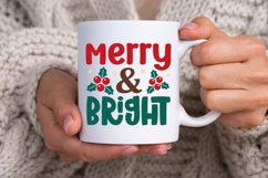Merry And Bright SVG ,Christmas SVG Design Product Image 3