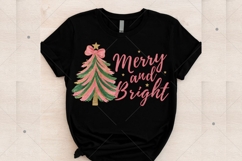 Merry and Bright PNG, Christmas Tree, Colorful messy brush Product Image 7
