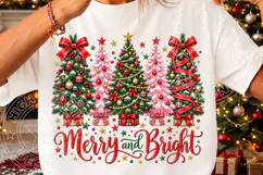Merry and Bright PNG, Preppy Merry Coquette Christmas PNG Product Image 3