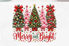 Merry and Bright PNG, Preppy Merry Coquette Christmas PNG Product Image 5
