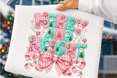 Merry and Bright PNG, Preppy Merry Coquette Christmas PNG Product Image 4