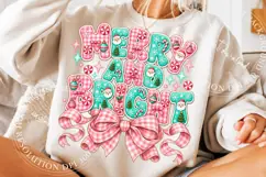 Merry and Bright PNG, Preppy Merry Coquette Christmas PNG Product Image 5
