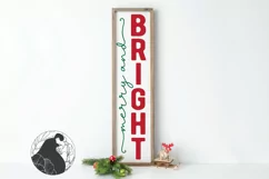 Christmas Porch Sign SVG, Christmas SVG, Merry and Bright Product Image 1