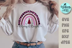Merry and bright svg, christmas png, christmas sublimation Product Image 2