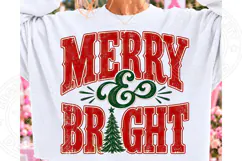 Merry and Bright Retro Christmas PNG Product Image 1