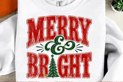 Merry and Bright Retro Christmas PNG Product Image 2