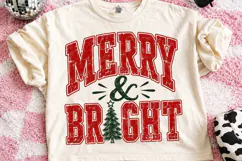 Merry and Bright Retro Christmas PNG Product Image 2