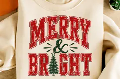 Merry and Bright Retro Christmas PNG Product Image 4