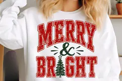 Merry and Bright Retro Christmas PNG Product Image 5
