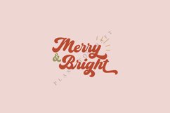 merry and bright retro christmas svg vectors with transparent background high resolution for cutting files or sublimation files