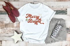 merry and bright retro christmas svg vectors with transparent background high resolution for cutting files or sublimation files