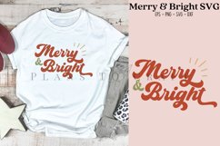 merry and bright retro christmas svg vectors with transparent background high resolution for cutting files or sublimation files