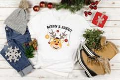 Merry and Bright SVG | Christmas Reindeer Face Cut File Product Image 3