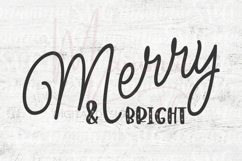 Merry and Bright Christmas SVG | Holiday Shirt &amp; Sign Cut Product Image 4