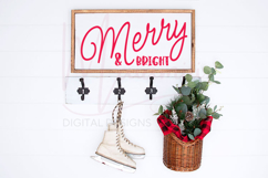 Merry and Bright Christmas SVG | Holiday Shirt &amp; Sign Cut Product Image 3