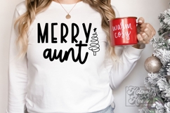 Merry Aunt Claus SVG PNG - Holiday Christmas Sweater Product Image 4