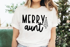Merry Aunt Claus SVG PNG - Holiday Christmas Sweater Product Image 2