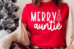 Merry Auntie Claus SVG PNG - Holiday Christmas Sweater Product Image 3
