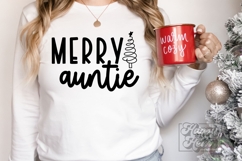 Merry Auntie Claus SVG PNG - Holiday Christmas Sweater Product Image 4