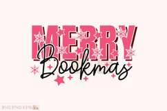 Merry Bookmas Christmas SVG T-shirt Design Product Image 1