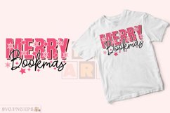 Merry Bookmas Christmas SVG T-shirt Design Product Image 2