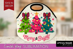 Merry &amp; Bright Xmas Lunch Bag Christmas Lunch Bug PNG Product Image 1