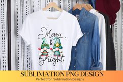 Merry &amp; Bright |Christmas Gnome Sublimation Product Image 1