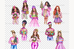 GlamArtZhanna, Christmas clipart, Christmas clip art, Christmas graphic, Christmas image, Bright Christmas png, Merry and Bright png, Holiday clipart, Pink Christmas png, Festive illustration, Festive clipart, Christmas girl png, Joyful clipart, Holiday c
