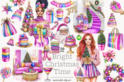 GlamArtZhanna, Christmas clipart, Christmas clip art, Christmas graphic, Christmas image, Bright Christmas png, Merry and Bright png, Holiday clipart, Pink Christmas png, Festive illustration, Festive clipart, Christmas girl png, Joyful clipart, Holiday c