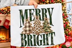 Merry & Bright Christmas Trees PNG | Leopard Plaid & Camo u Product Image 1