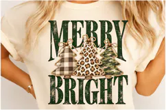 Merry & Bright Christmas Trees PNG | Leopard Plaid & Camo u Product Image 2