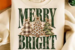 Merry & Bright Christmas Trees PNG | Leopard Plaid & Camo u Product Image 5