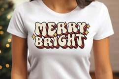 merry bright retro quote SVG