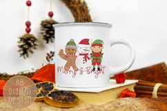 Merry &amp; Bright Christmas Sublimation Design | PNG Product Image 2