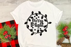 Merry bright svg design for Christmas, Christmas SVG quotes Product Image 2