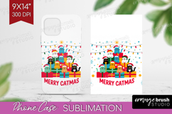 Merry Catmas Xmas Phone Case PNG Christmas Case PNG Product Image 1