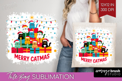 Merry Catmas Xmas Tote Bag Christmas Tote Bag PNG Product Image 1