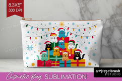 Merry Catmas Xmas Cosmetic Bag Christmas Makeup Bag PNG Product Image 1