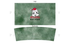 merry catmas 40oz quencher tumbler sublimation full wrap high resolution transparant background