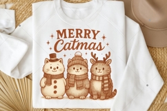 Merry Catmas PNG, Funny Christmas Cat Png, Meowy Christmas Product Image 5
