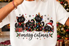 Merry Catmas PNG, Funny Christmas Cat Product Image 2