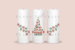 Merry Catmas skinny tumbler sublimation wrap with high resolution and transparant background are for 20oz and 30oz skinny tumbler