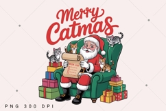 Merry Catmas PNG, Funny Christmas PNG, Merry Christmas Product Image 5