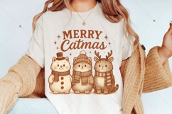 Merry Catmas PNG, Funny Christmas Cat Png, Meowy Christmas Product Image 2