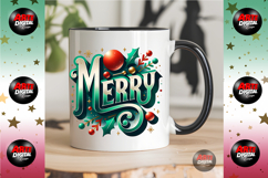 MERRY Christmas Varsity PNG Bundle 16 Holiday Sublimation Product Image 9