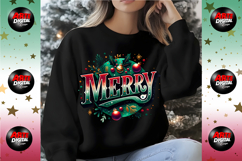 MERRY Christmas Varsity PNG Bundle 16 Holiday Sublimation Product Image 7