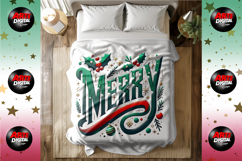 MERRY Christmas Varsity PNG Bundle 16 Holiday Sublimation Product Image 5